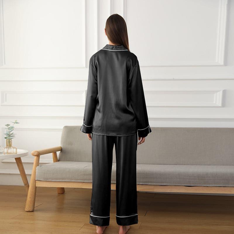 Long Silk Pajamas Home Wear For Couple - DAISYSILK