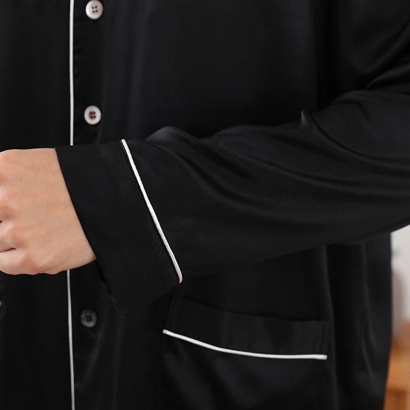 Long Silk Pajamas Home Wear For Couple - DAISYSILK