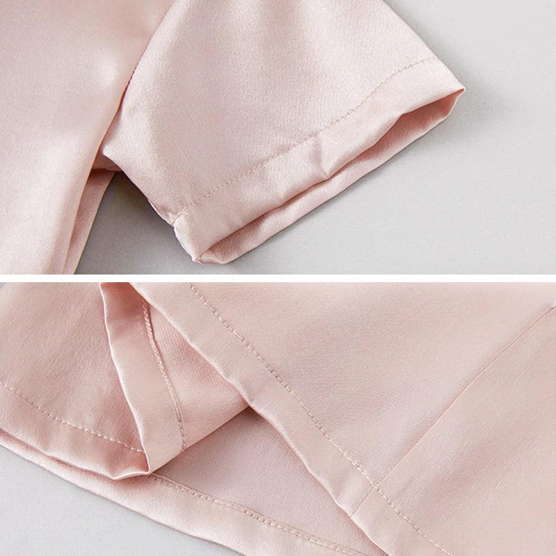 Short Sleeve Baby Silk T-Shirt, Pink