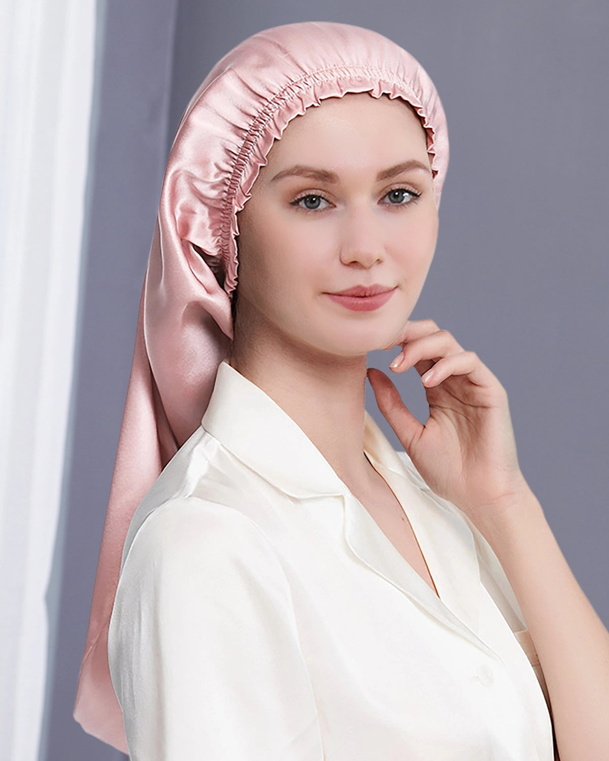 Mulberry Silk Bonnet For Hair, Pink