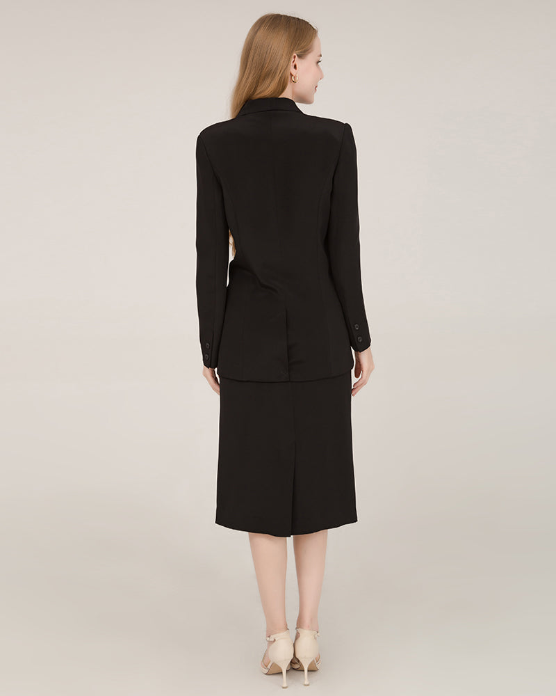 40 Momme Silk Shawl Collar Blazer - DAISYSILK