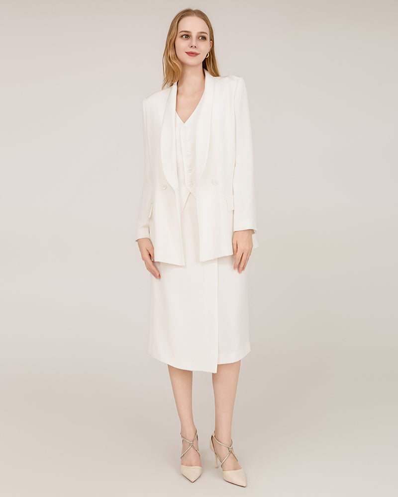 40 Momme Silk Shawl Collar Blazer - DAISYSILK