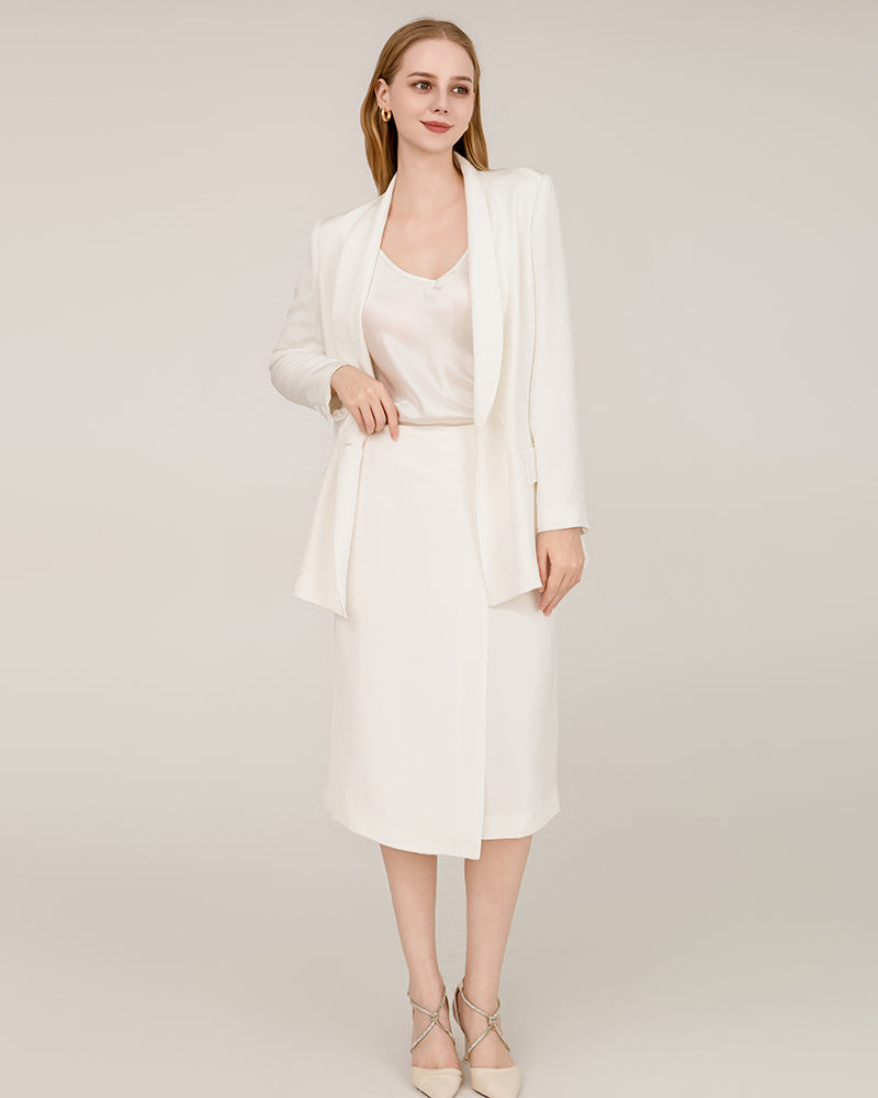 40 Momme Silk Shawl Collar Blazer - DAISYSILK