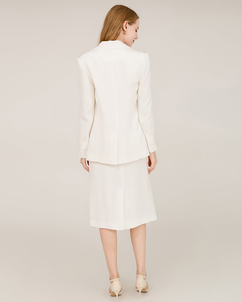 40 Momme Silk Shawl Collar Blazer - DAISYSILK