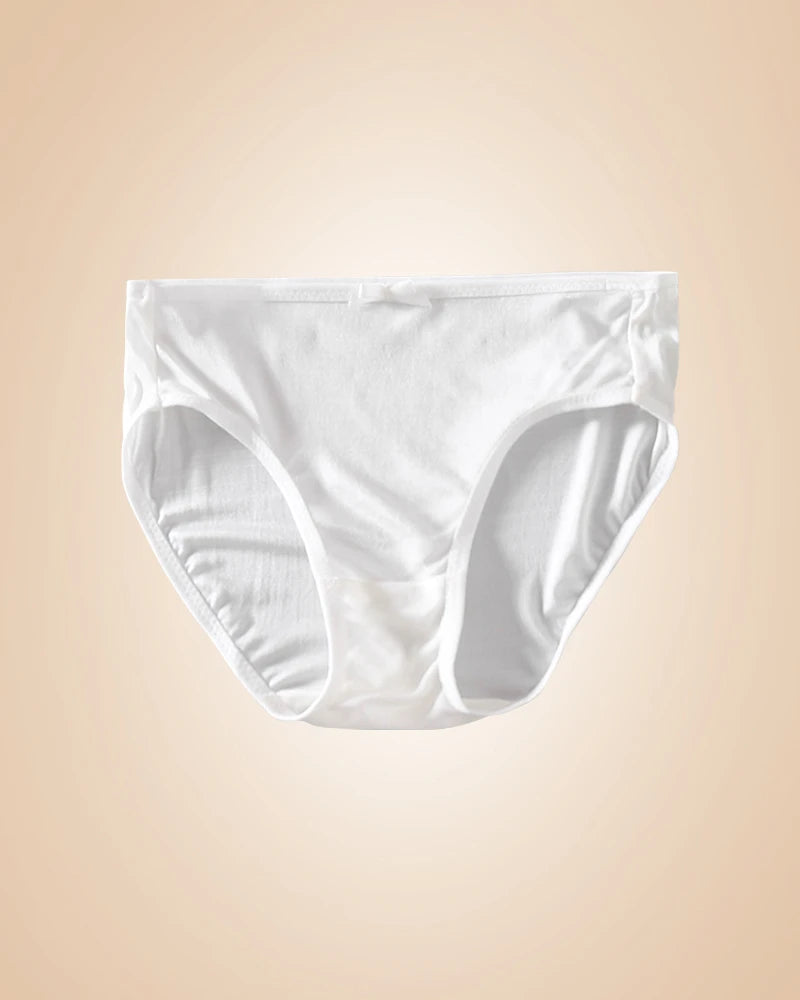 Skin-Friendly Kids Girl Silk Panties, White