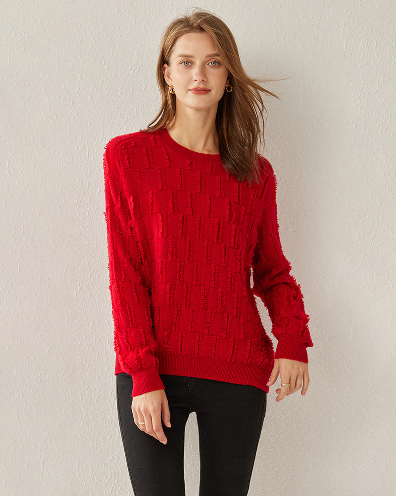 Crew Neck Luxe Cashmere Sweater - DAISYSILK