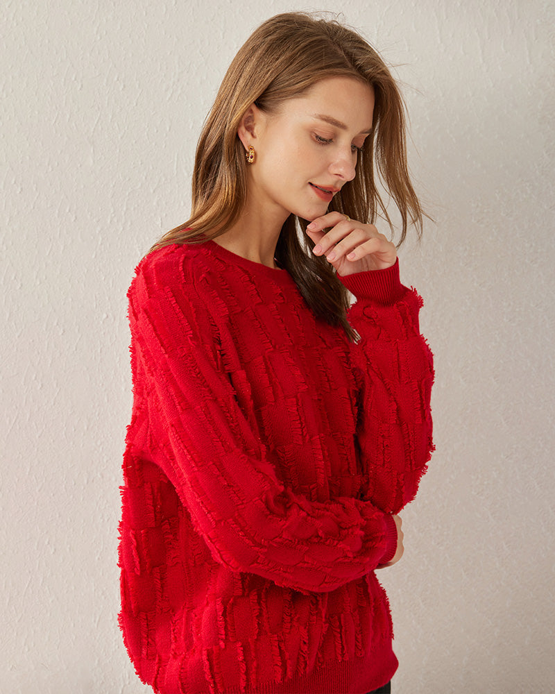 Crew Neck Luxe Cashmere Sweater - DAISYSILK