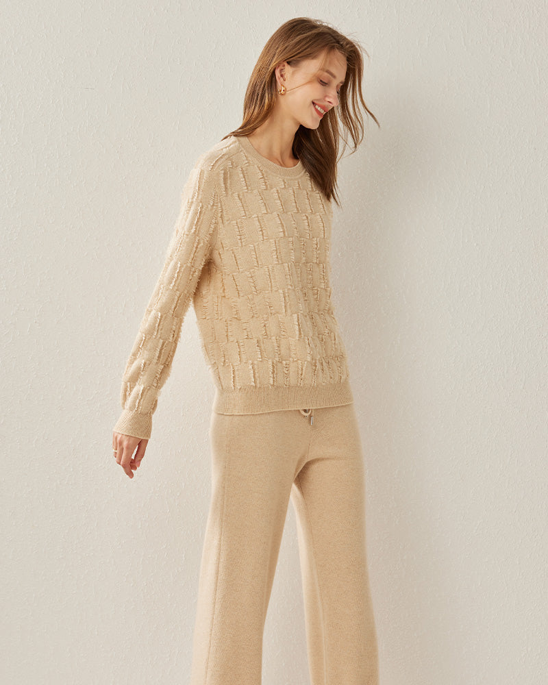 Crew Neck Luxe Cashmere Sweater - DAISYSILK
