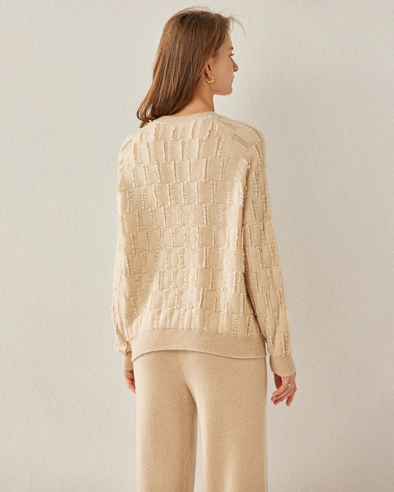 Crew Neck Luxe Cashmere Sweater - DAISYSILK
