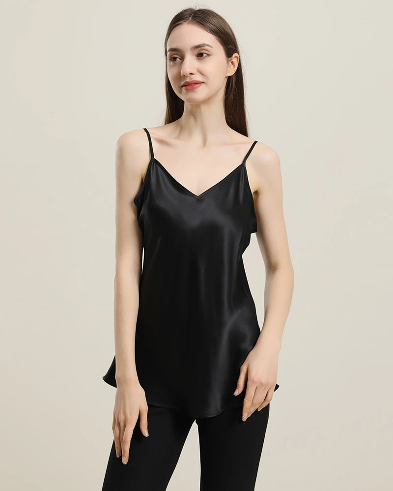 19Momme V Neck Silk Camisole - DAISYSILK