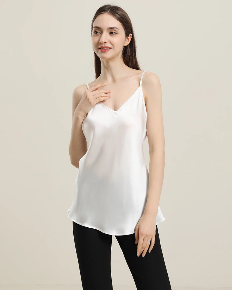 19Momme V Neck Silk Camisole - DAISYSILK