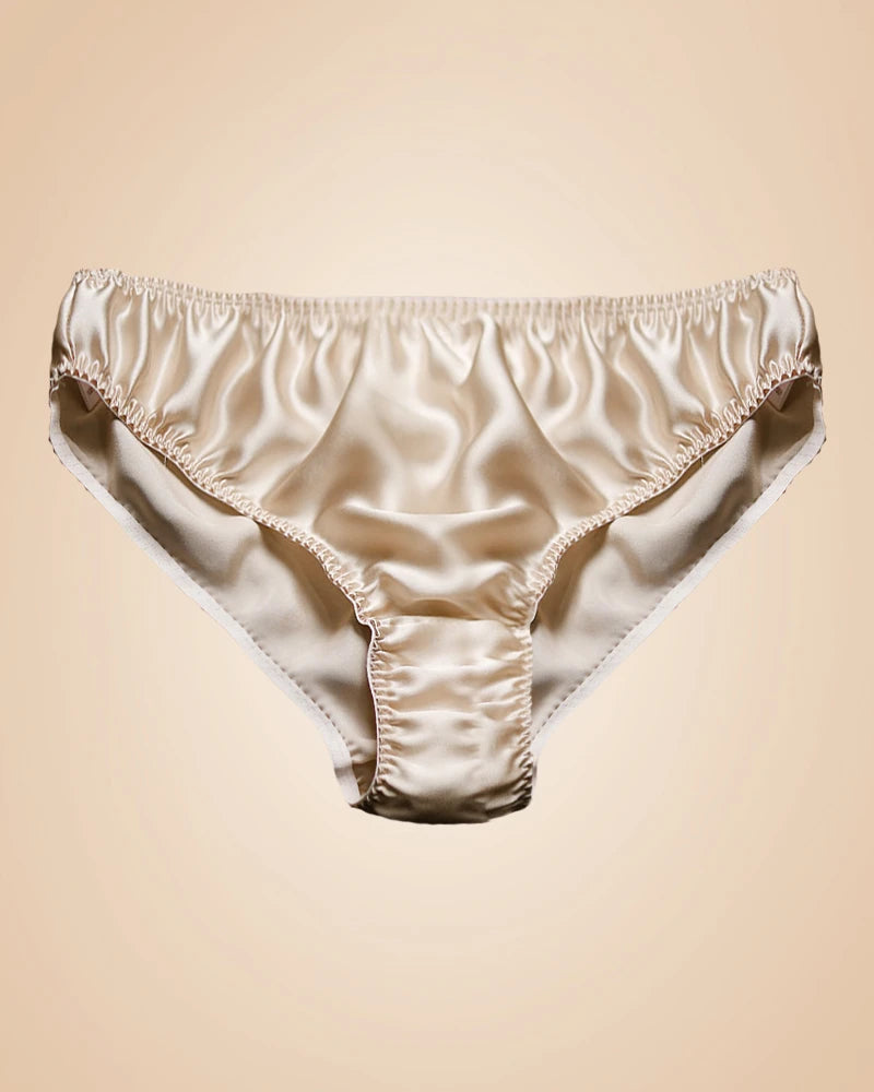 Women's 100% Silk Panties, Champagne