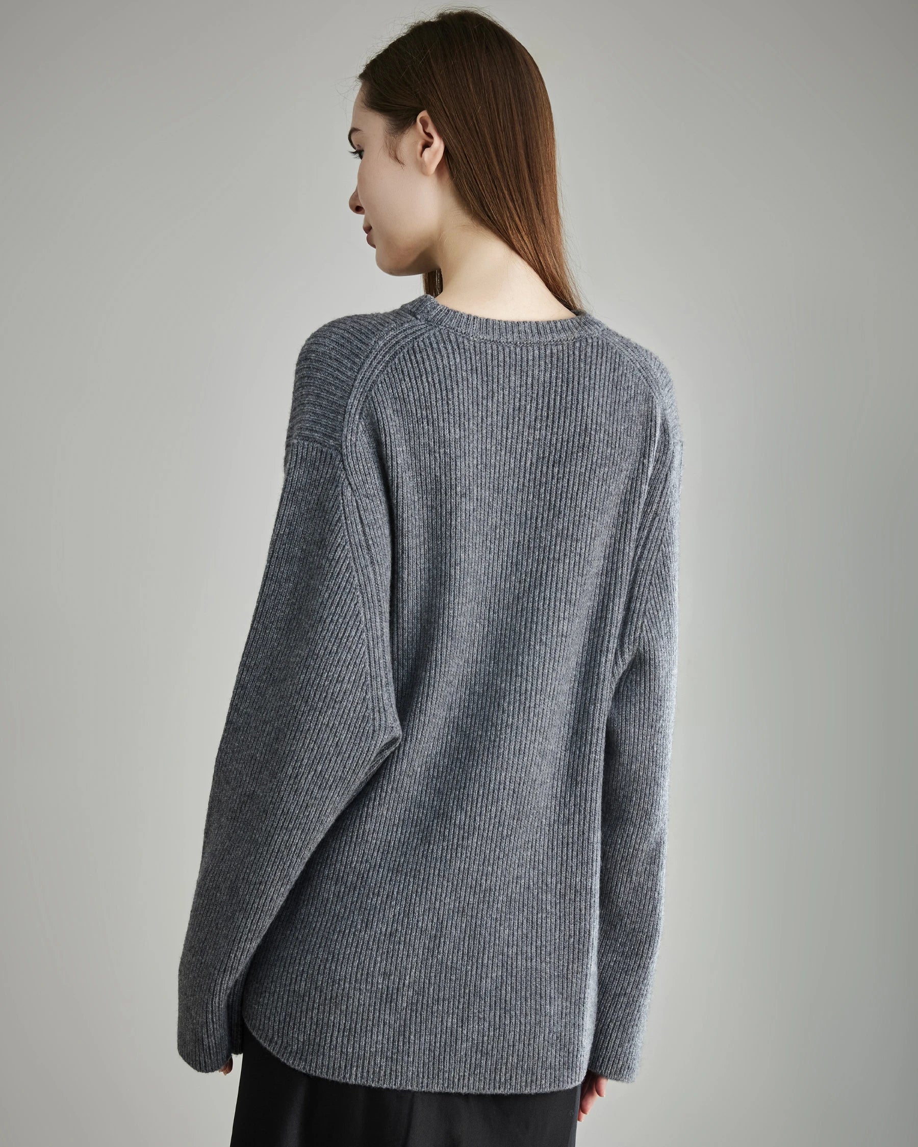 Women's Loft Crew Neck Cashmere Sweater, Grey
