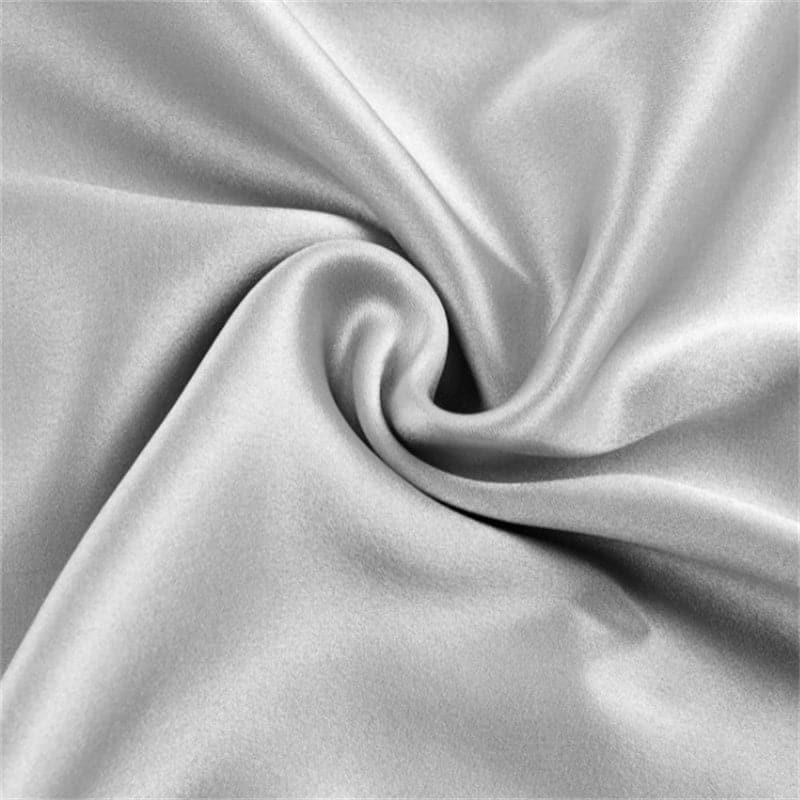 Zippered Single Sided Silk Pillowcase, Grey