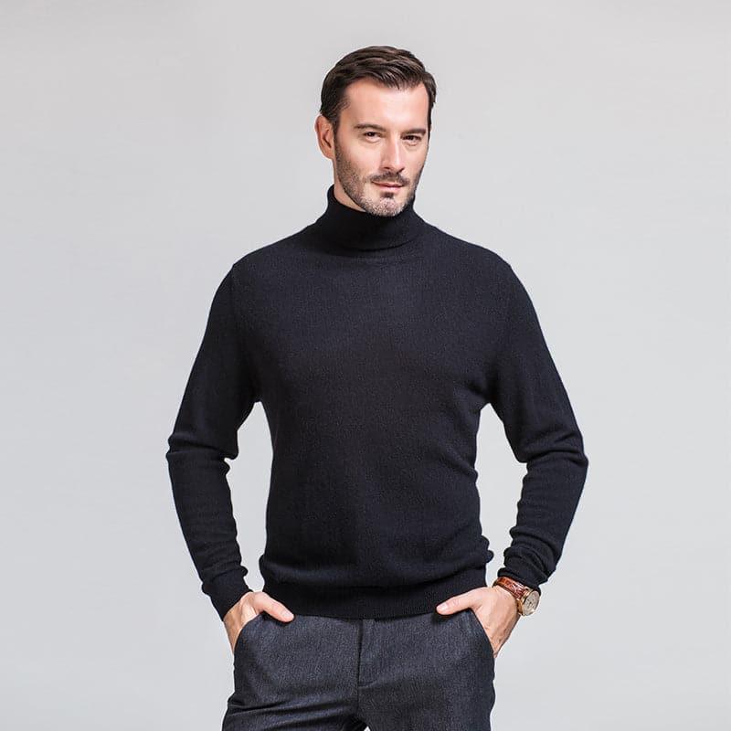 Men's Cashmere Turtleneck Sweater - DAISYSILK