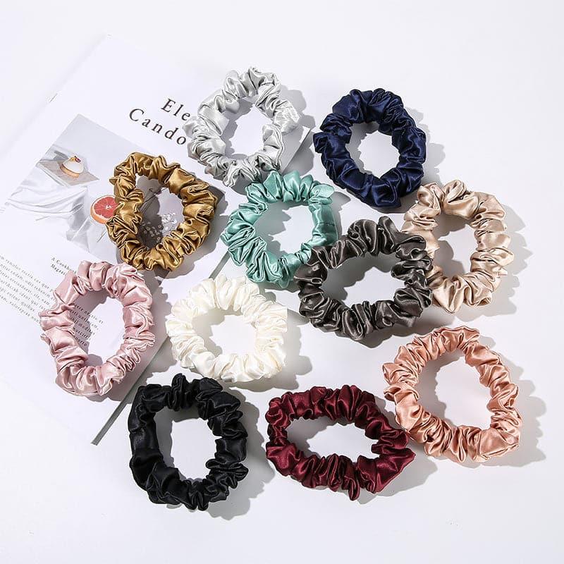 22 Momme 2.5 CM Silk Hair Loop Scrunchy 4PCS Set - DAISYSILK