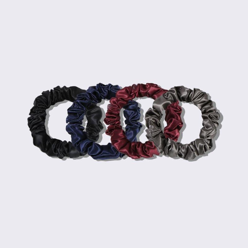22 Momme 2.5 CM Silk Hair Loop Scrunchy 4PCS Set - DAISYSILK