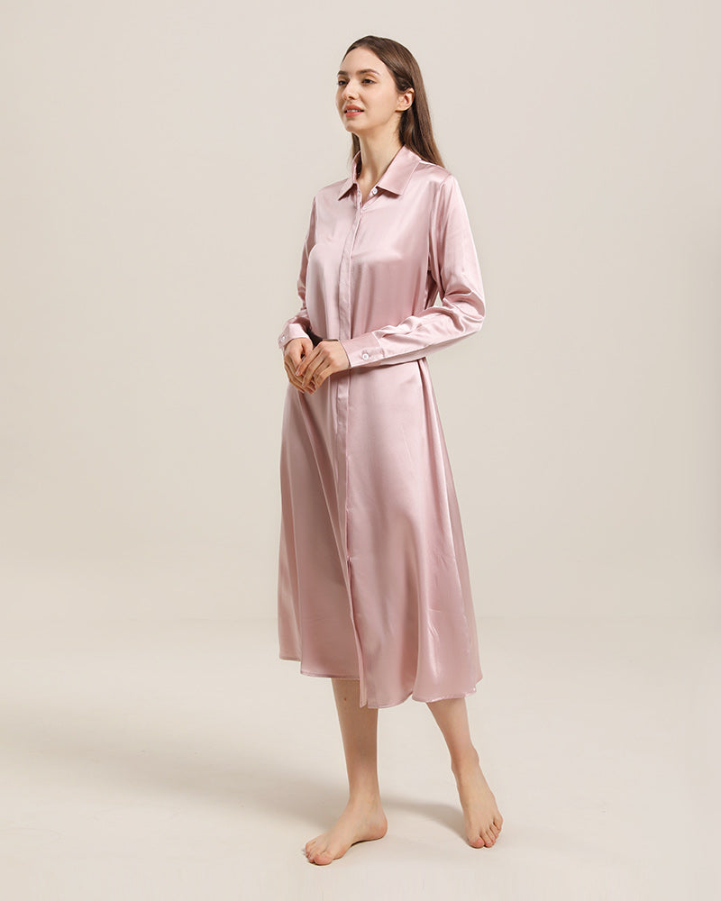 22 Momme Silk Outwear Dress - DAISYSILK