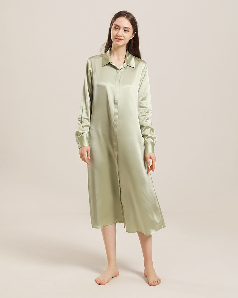 22 Momme Silk Outwear Dress - DAISYSILK
