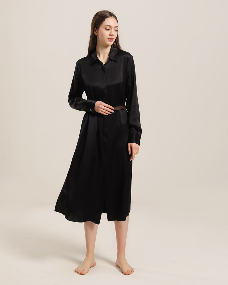 22 Momme Silk Outwear Dress - DAISYSILK