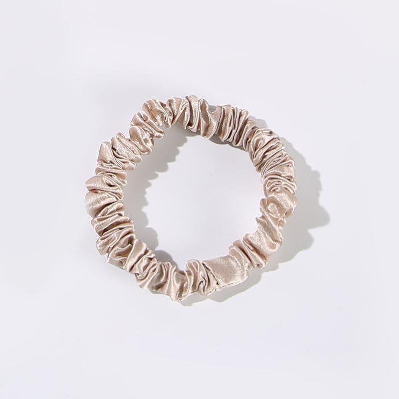 22 Momme Silk Mini Scrunchie, Champagne