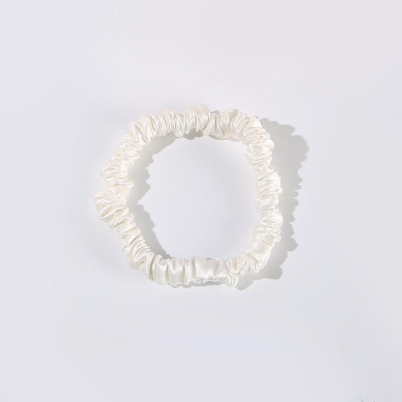 22 Momme Silk Mini Scrunchie, Ivory