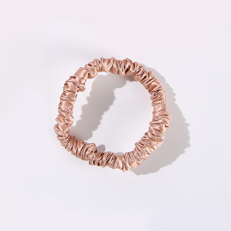 22 Momme Silk Mini Scrunchie, Caramel