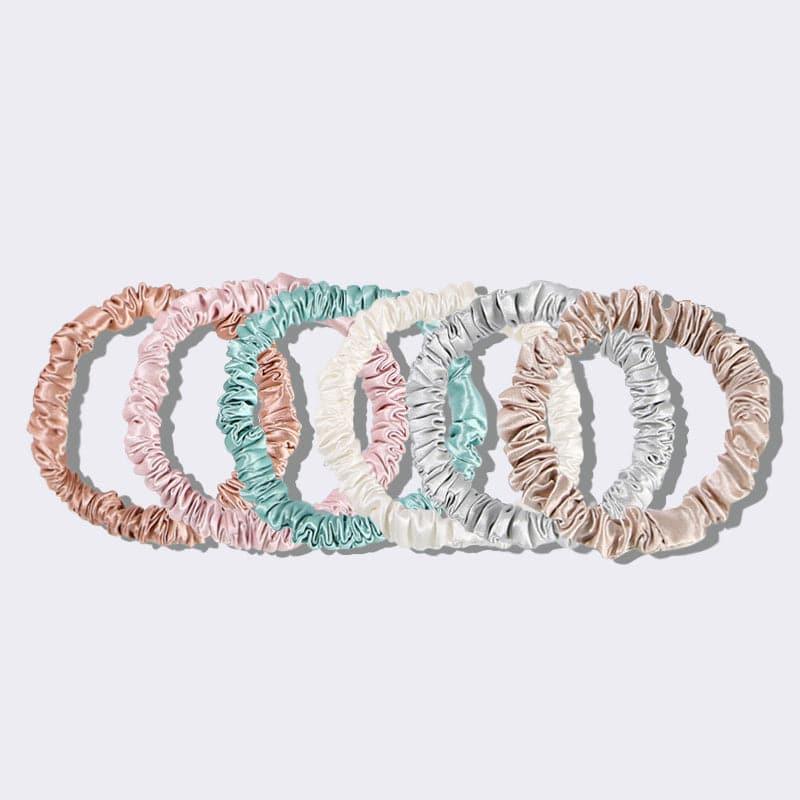 22 Momme Silk Mini Scrunchies 6PCS - DAISYSILK