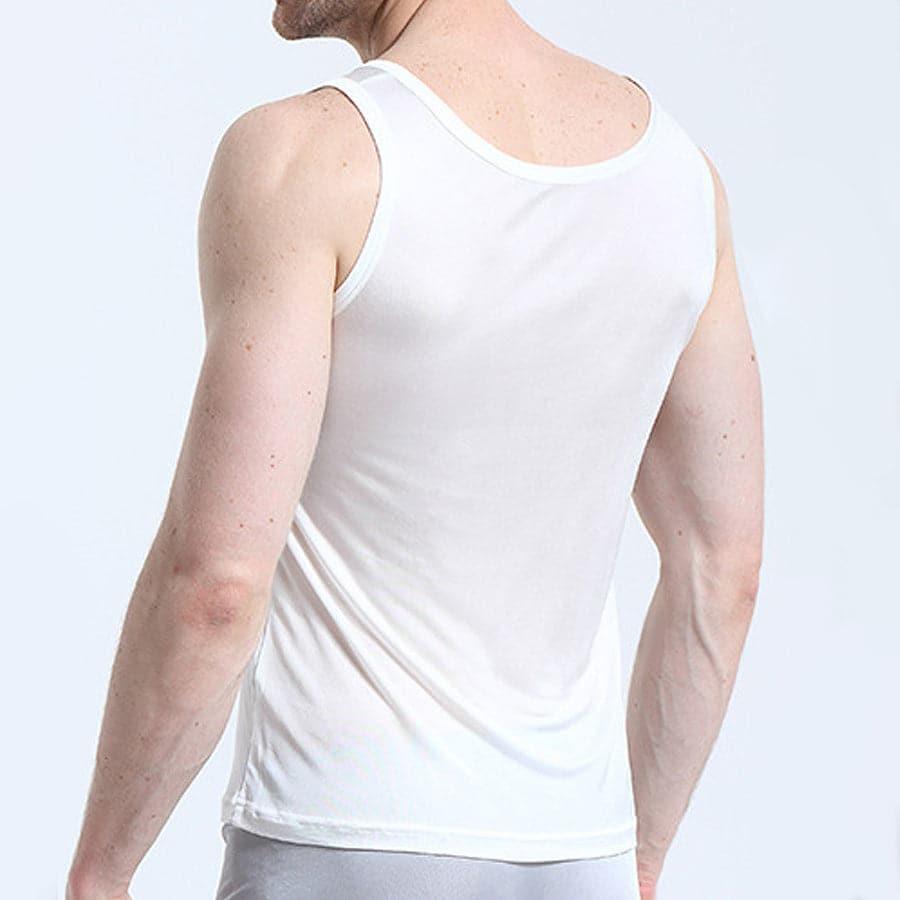 Men's Sleeveless Silk Knit Tank Top - DAISYSILK