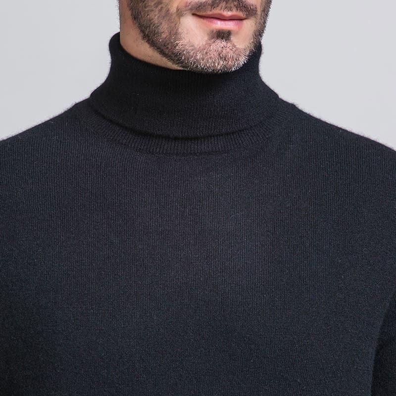 Men's Cashmere Turtleneck Sweater - DAISYSILK