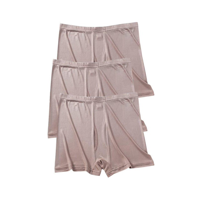 3 Pcs Large Elasticity Knit Soft Silk Boxer Shorts - DAISYSILK