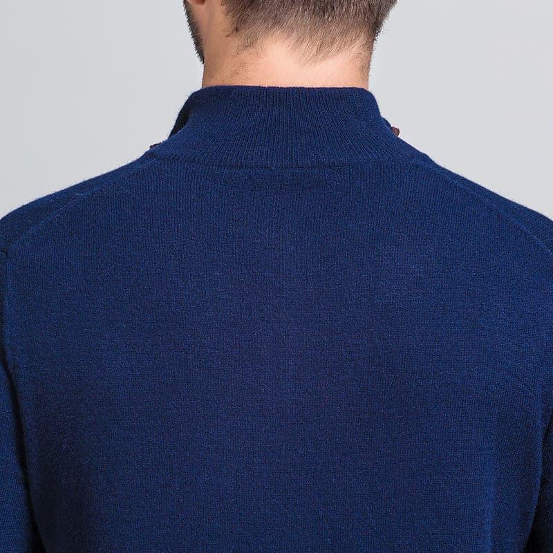 Men's Cashmere Quarter Zip Pullover - DAISYSILK