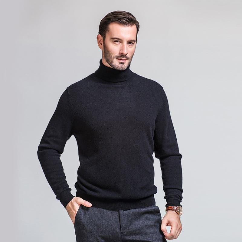 Men's Cashmere Turtleneck Sweater - DAISYSILK