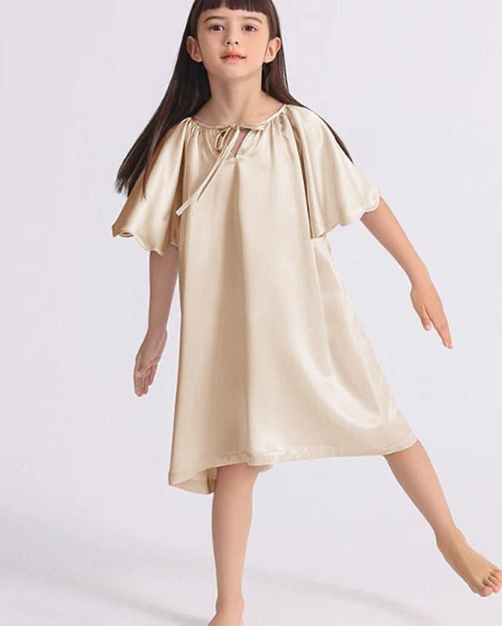 Bat-sleeved Nightdress for Girl - DAISYSILK