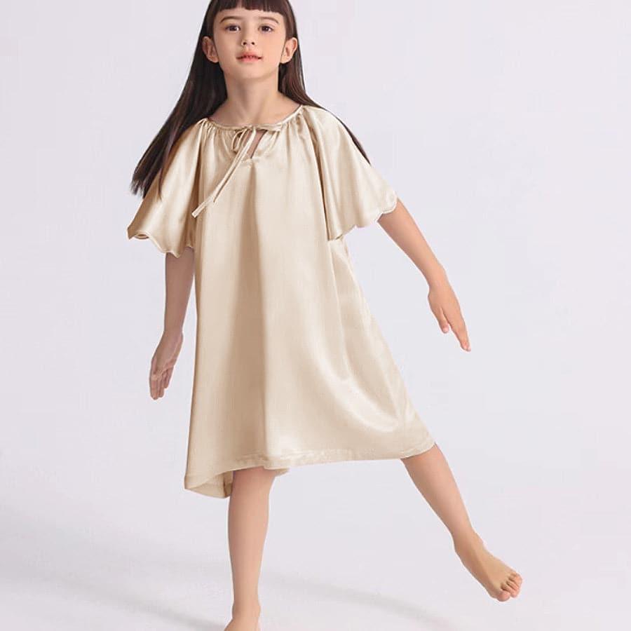 Bat-sleeved Nightdress for Girl - DAISYSILK