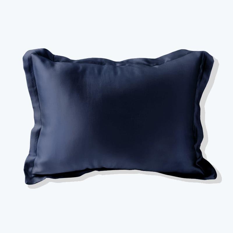 Polyester Filled Pillow With Silk Shell Cushion, Navy