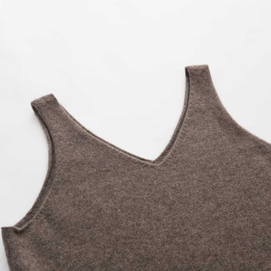 Cashmere V Neck Sweater Vest - DAISYSILK