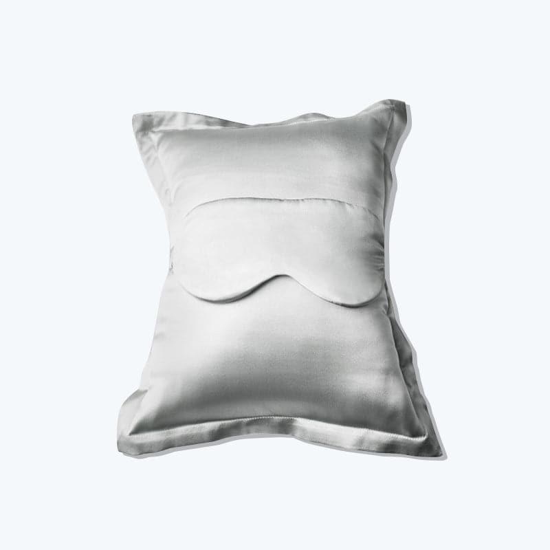 Cushion and Eyemask Silk 2 Pcs Travel Set, Grey