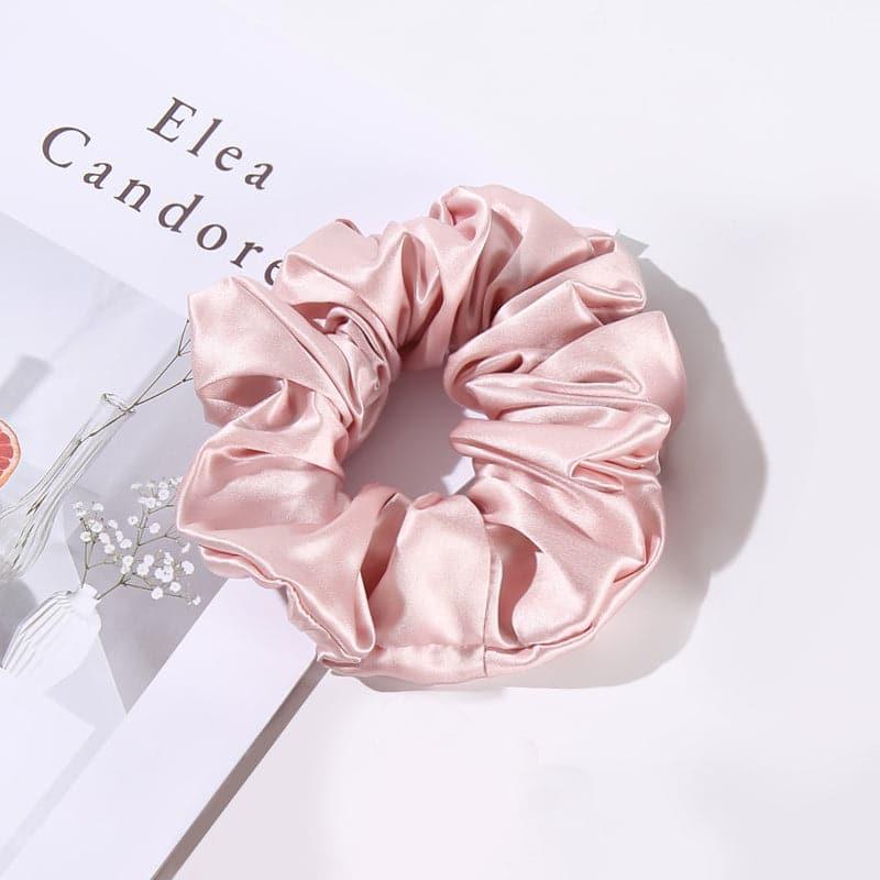 5CM Large Silk Hair Scrunchies, Pink