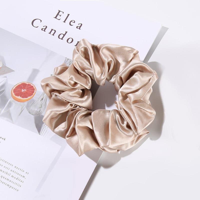 5CM Large Silk Hair Scrunchies, Champagne