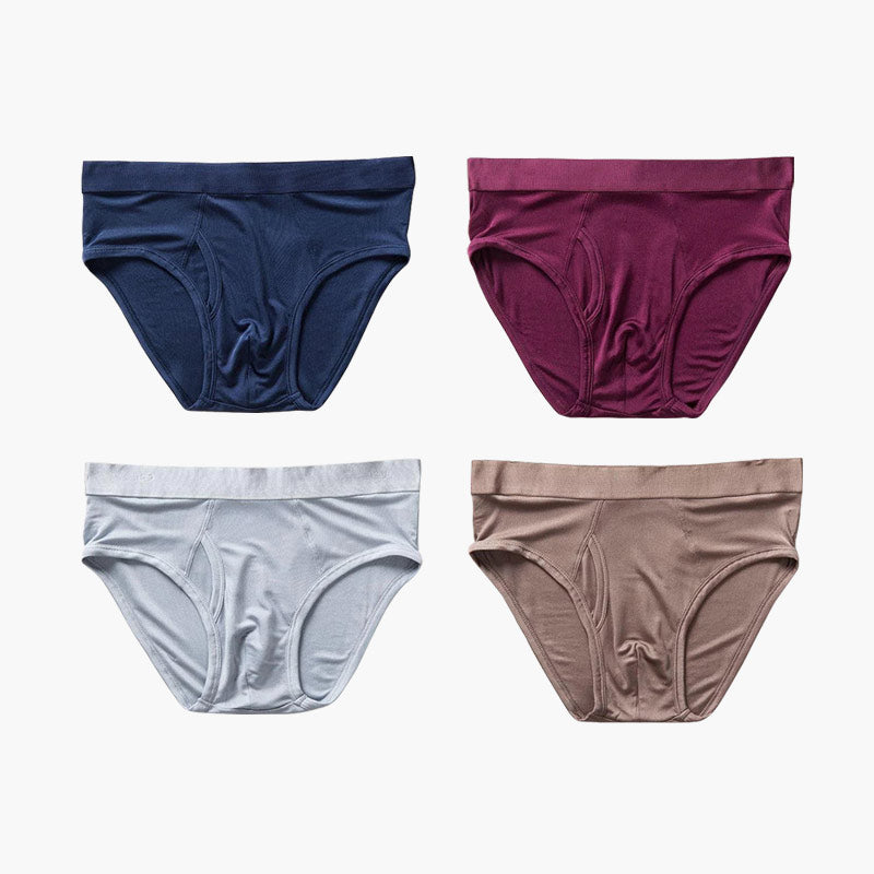 4Pcs Men's Silk Knit Briefs - DAISYSILK