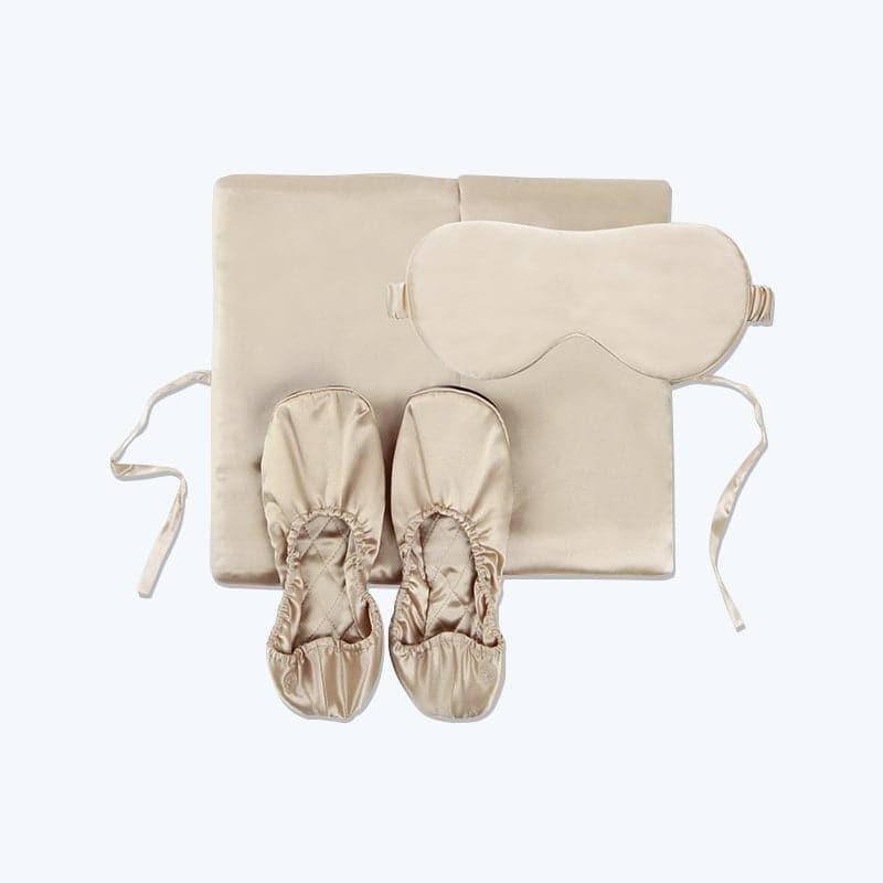 Daisysilk 3-Piece Silk Travel Set, Champagne