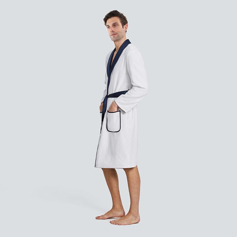 Double Side Wear Sleep Robe Men Pajamas, Navy
