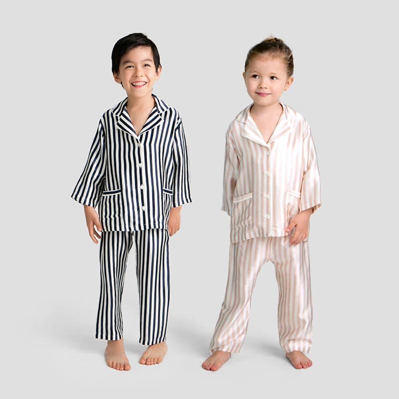 Kid's Stripe Silk Pajama Set - DAISYSILK