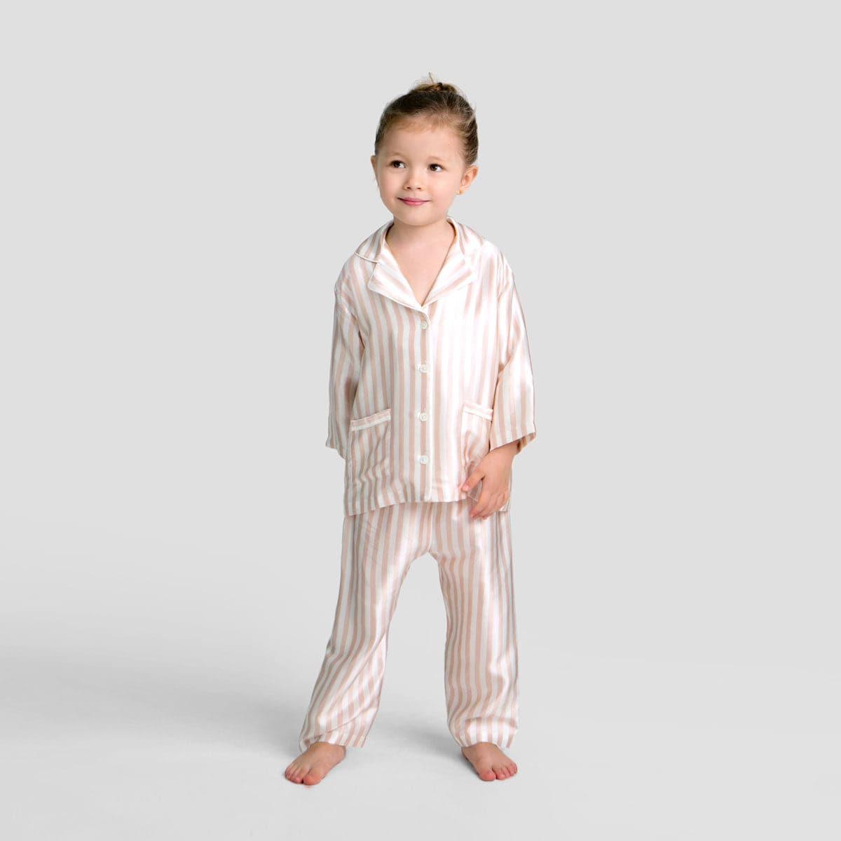 Kid's Stripe Silk Pajama Set - DAISYSILK