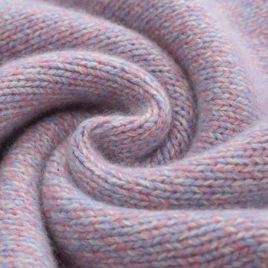 Lilac Cashmere Cardigan with Pearl Button, Lilac and White