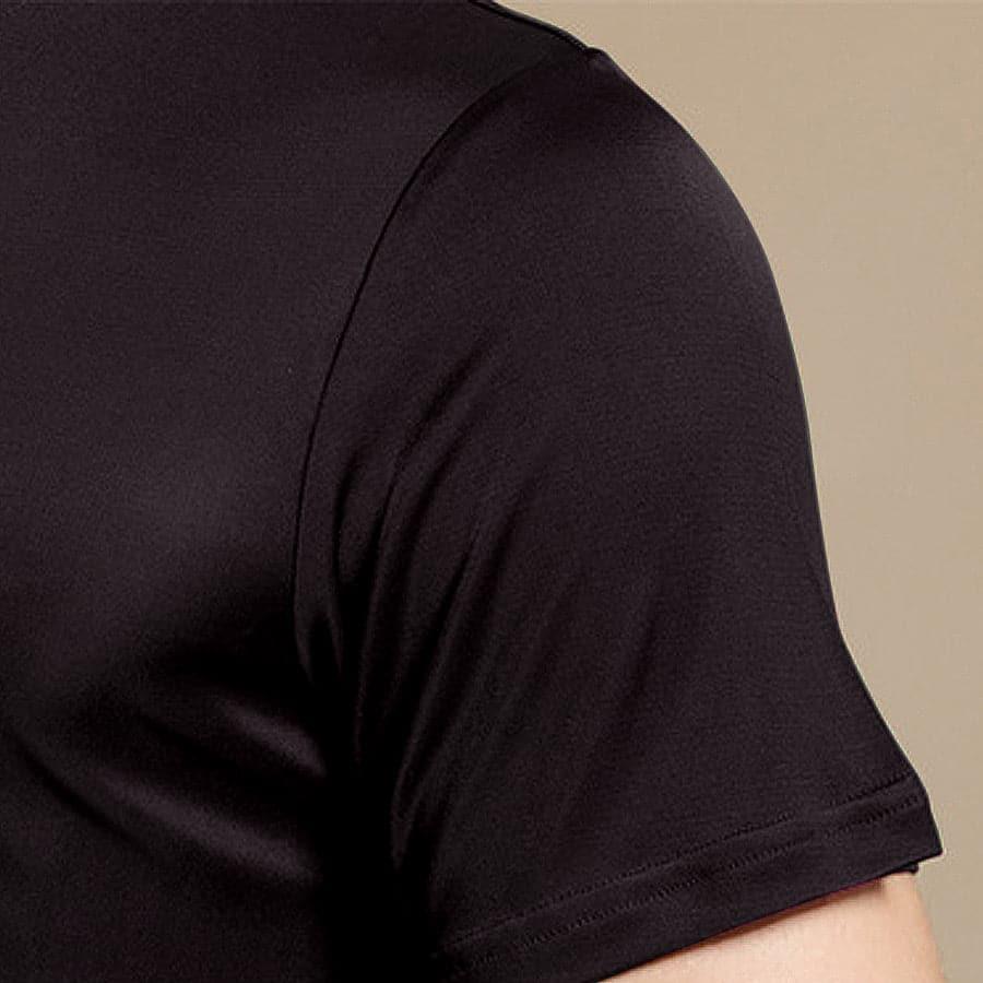 Men's Basic Style Silk Knit T-Shirt - DAISYSILK
