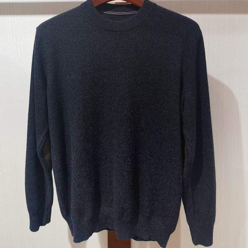 Men's Crew Neck Cashmere Sweater - DAISYSILK