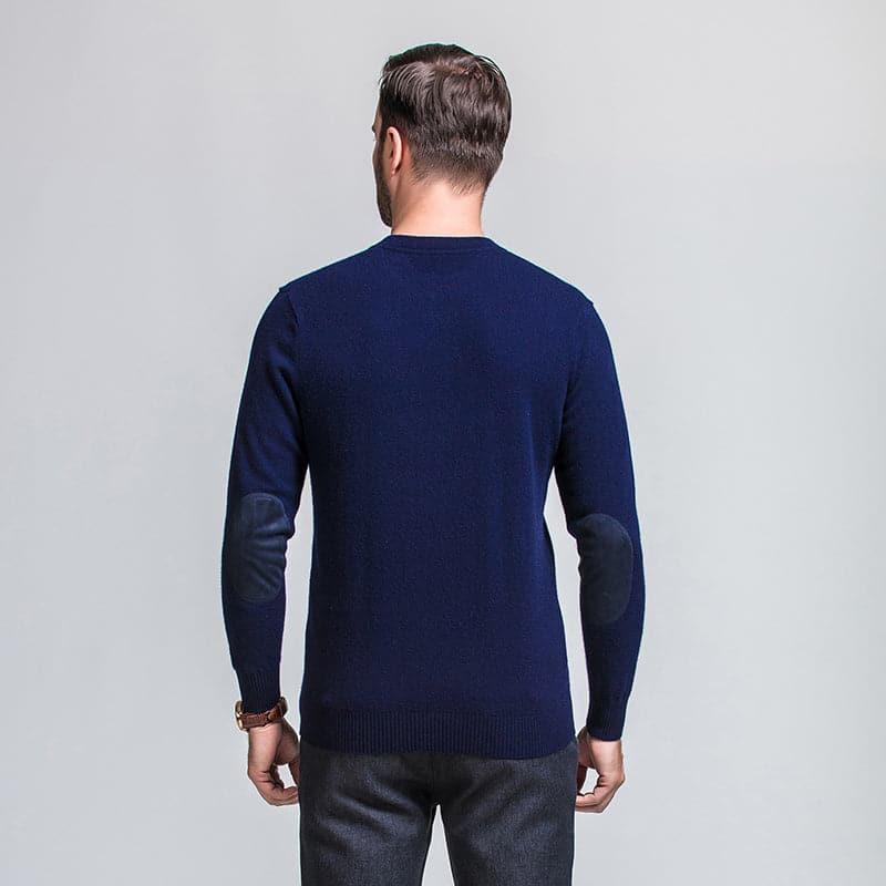 Men's Crew Neck Cashmere Sweater - DAISYSILK