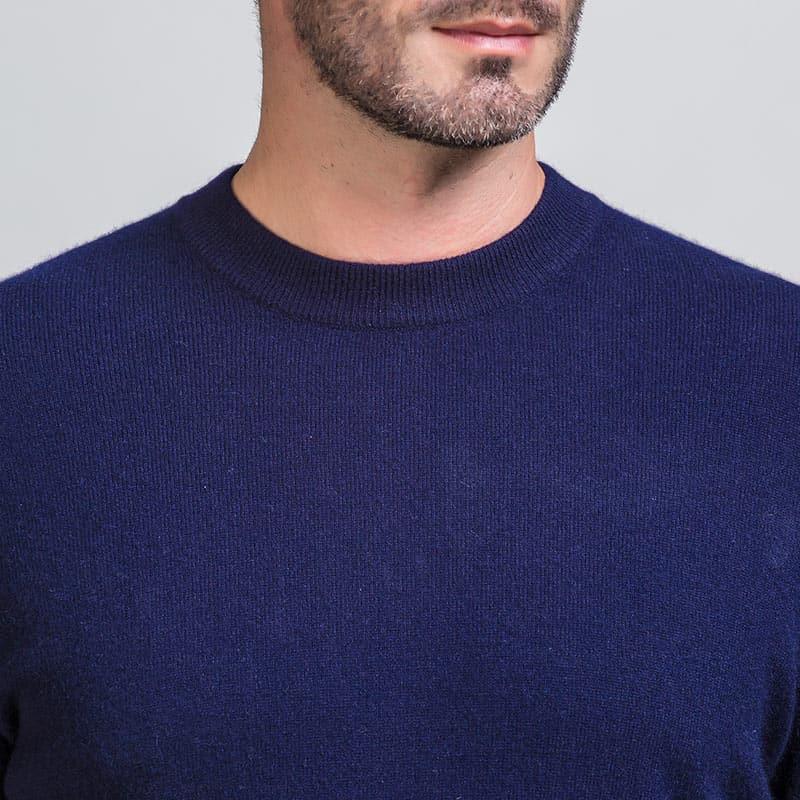 Men's Crew Neck Cashmere Sweater - DAISYSILK